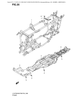 SUZUKI, LTA750 X K8 US, RAHMEN ABDECKUNG