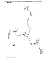 SUZUKI, LTA750 X K8 US, FRONT BREMS LEITUNG