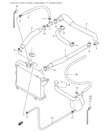 SUZUKI, LTA 500 F K1, KUEHLER LEITUNG