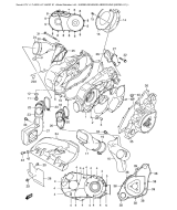 SUZUKI, LTA 500 F K1, KURBELGEHAEUSE ABDECKUNG