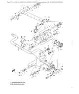 SUZUKI, LTA500XP L0 US, HINTERER SCHWINGARM