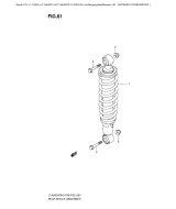 SUZUKI, LTA500XP L0 US, HINTERER STOSSDAEMPFER