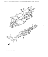 SUZUKI, LTA 500 XP US King Quad L1, RAHMEN ABDECKUNG