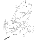 SUZUKI, AY 50 WR Katana X, FRONTBEINVERKLEIDUNG