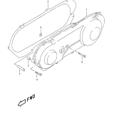 SUZUKI, Suzuki AY50WRX, KURBELGEHAEUSE LINKE ABDECKUNG