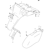 SUZUKI, AY 50 W Katana K3, HINTERER KOTFLUEGEL