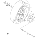 SUZUKI, AY 50 W Katana K3, VORDERRAD