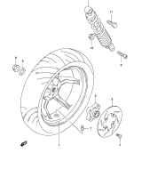 SUZUKI, Suzuki AY50WK3, HINTERRAD