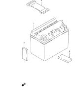 SUZUKI, AY 50 W Katana K3, BATTERIE