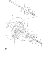 SUZUKI, TL 1000 S W, HINTERRAD