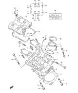 SUZUKI, TL 1000 S W, FRONT ZYLINDER KOPF