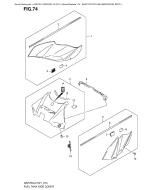 SUZUKI, GSR 750 L2, KRAFTSTOFFTANK ABDECKUNG SEITE