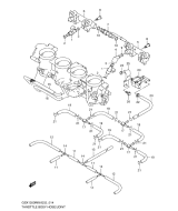 SUZUKI, GSX 1300 R Hayabusa L0, DROSSELKLAPPE SCHLAUCH ANSCHLUSS