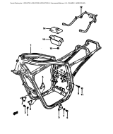 SUZUKI, GSX-R 750 H, RAHMEN ABDECKUNG