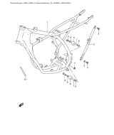 SUZUKI, RM 80 X EU X, RAHMEN ABDECKUNG