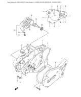 SUZUKI, RM 80 X EU X, KURBELGEHAEUSE ABDECKUNG - WASSER PUMPE