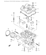 SUZUKI, SV 1000 K3, HINTERER ZYLINDERKOPF