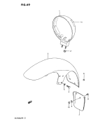 SUZUKI, VS 750 Intruder G, SCHEINWERFERGEHAEUSE VORDER SCHUTZBLECH
