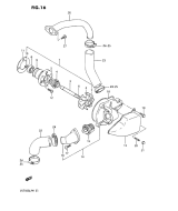 SUZUKI, VS 750 Intruder G, WASSER PUMPE